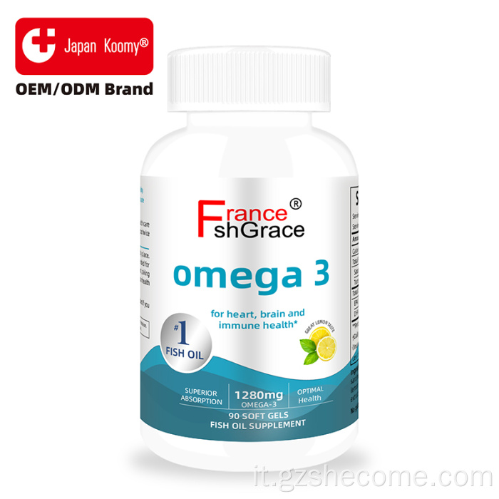 Shecome Capsule molli di supporto antiossidante all'olio di pesce Omega 3